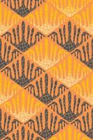 Rhombus shape pattern. Orange background with ceramic crack, tile print. Seamless texture. Ornament for filling vector