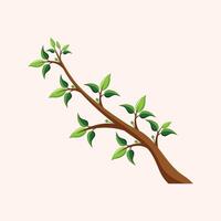 Tree with green leaf design vector