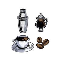 Coffee in many color and texture vector