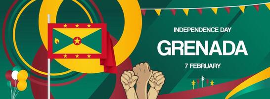 Modern background for Grenada national independence day. Suitable for greeting cards, business needs, or presentation background vector