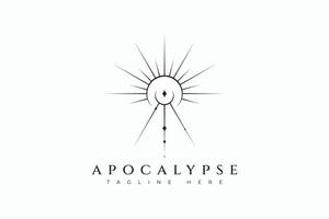 Apocalypse Logo Design Dark and Mysterious Geometric Symbol Pattern Gothic vector