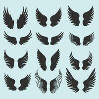 Timeless Silhouette Vintage Wings Collection vector