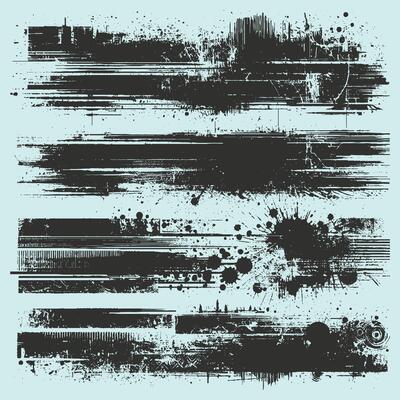 Minimalist Grunge Black Borders Design