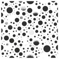 Circle Seamless Pattern with Dotted Halftone on White Background vector