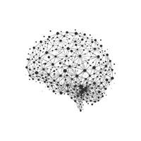 Minimalist Lineal Brain Design for Projects vector