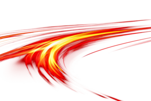 Neon yellow light trail abstract motion overlay effect with transparent background cut out design element png