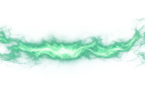 Abstract green light overlay effect with transparent background cut out design element png
