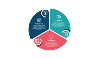 3 Process infographic cycle. Business presentation template design. System, Diagram, strategies and plans. vector