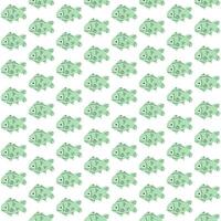 Seamless children's pattern with green fishes in a simple, flat style. For the design of fabrics, posters, wrapping paper vector