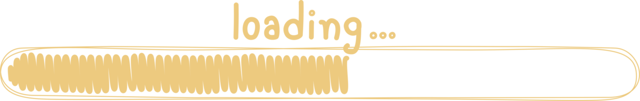 collection set of cute doodle hand draw loading bar counter, text box, yellow pastel color png
