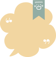 collection set of cute doodle hand draw facial expression yellow color speech bubble balloon with character facial expression, text box think speak talk banner png
