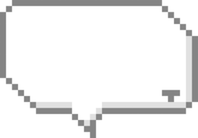 8bit retro game pixel speech bubble balloon icon sticker memo keyword planner text box banner png