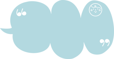 collection set of cute doodle hand draw facial expression blue color speech bubble balloon with character facial expression, text box think speak talk banner png