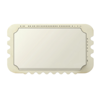 Decorative rectangular mirror with scalloped edges transparent png