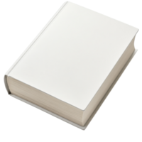 A blank book resting on a table in a study transparent png