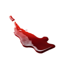 Red liquid resembling a guitar on a white surface transparent png