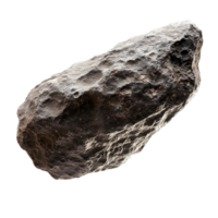 Rough textured meteorite on white backdrop transparent png