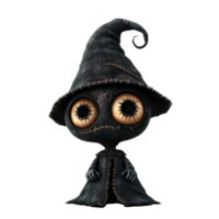 Mysterious stitched character in a pointed hat transparent png