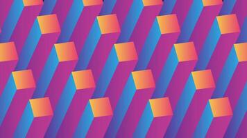 Modern abstract geometric gradient 3D rectangle background vector