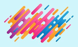 Modern abstract style with composition made of rounded lines in colorful background vector