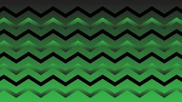 Seamless geometric gradient green black zig-zag pattern background vector