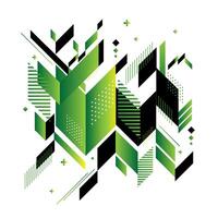 Geometric abstract element pattern with colorful gradient background vector
