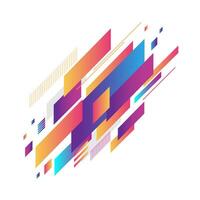 Abstract geometric element with colorful gradient background vector