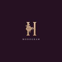 H logo design image vector