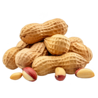 A Group of Peanuts with Some Open and Showing the Nut Inside png