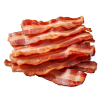 Crispy Bacon Slices Isolated on transparent background png