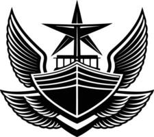 Wings of the Ocean Eagle Boat Logo vector