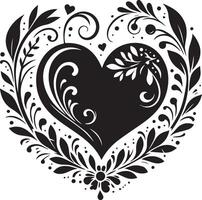 A silhouette of a heart on a white background vector
