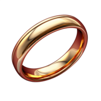 golden Ring mit glatt, poliert Oberfläche isoliert auf ein transparent Hintergrund png