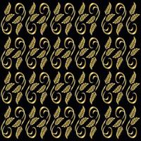 Golden floral background, Pattern, Gold pattern background material, geometric vector