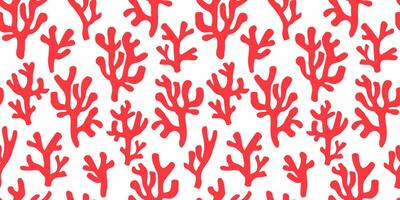 Seamless pattern with corals. Abstract sea print. vector
