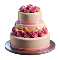 Lovely Wedding Cake Covered in Flowers png