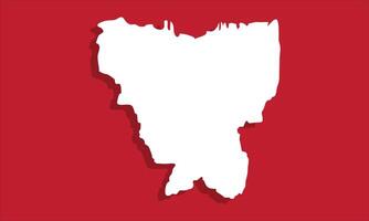 Jakarta silhouette map with red background vector