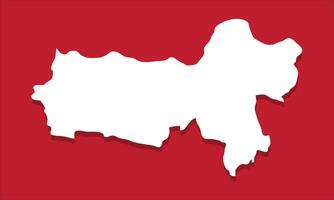 Central Java silhouette map with red background vector