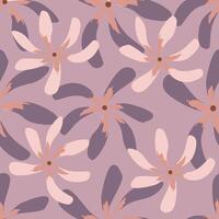 seamless pattern watercolor flower pattern on background vector