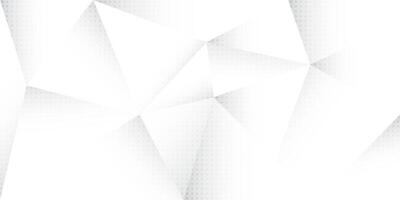 Abstract white and gray color, modern design stripes background with low poly pattern and dot pattern. illustration. vector