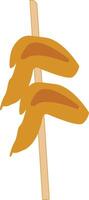 A stick with two bananas on it vector