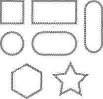 Geometric Frame Set, Square, Oval, Circle, Round, Star, Rectangle, Polyhedron, Hexagon Shape. Minimalist Illustration. Clean, Modern Design For Decorative Border, Template, Layout. illustration vector