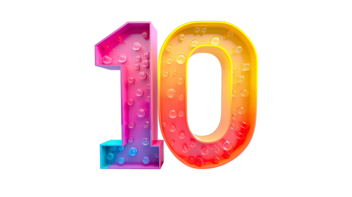 Number 10 PNGs for Free Download