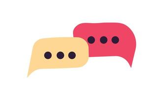 Colorful speech bubble icon set to communication geometric graphic element, Illustrator for web ,game , podcast or poster design. vector