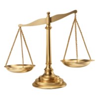 Scale of Justice 3D Element Isolated on Transparent Background png