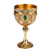 Ornate Goblet with Decorative Detailing Isolated on Transparent Background png