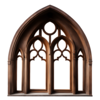 Architectural window arch with spiritual elements isolated on transparent background png