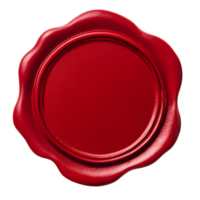 Red Wax Seal with Blank Space Isolated on Transparent Background png