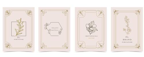 Boho invitation card with tarot card. Mystic for a4 vertical design vector