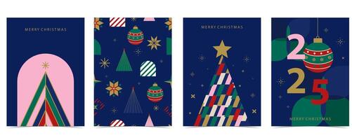 Christmas and happy new year background. vertical design for A4 vector